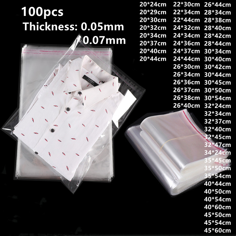 Cellophane Wrap Clear - 100 шт. прозрачный пластиковый пакет подарочная